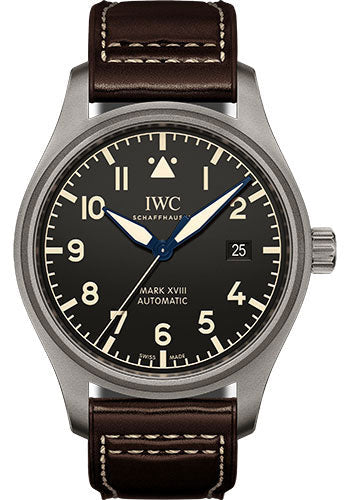 iwc-pilots-watch-mark-xviii-heritage-40-0-mm-titanium-case-black-dial-brown-calfskin-strap-iw327006