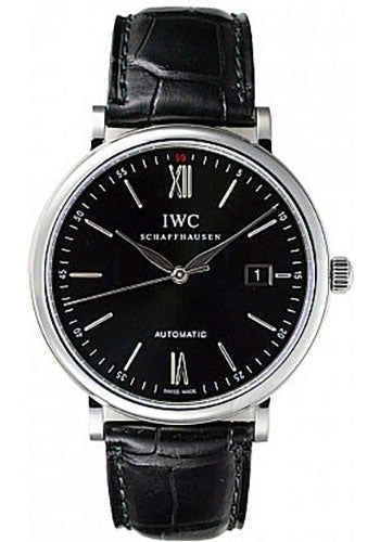 iwc-portofino-automatic-watch-40-mm-stainless-steel-case-black-dial-black-alligator-strap-iw356502