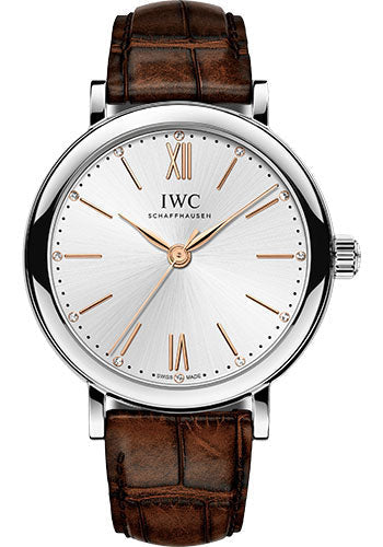 iwc-portofino-automatic-34-watch-34-0-mm-stainless-steel-case-silver-dial-dark-brown-alligator-strap-iw357403