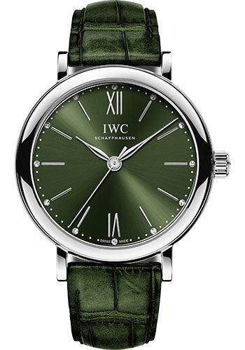 iwc-portofino-automatic-34-watch-34-0-mm-stainless-steel-case-green-dial-green-alligator-strap-iw357405