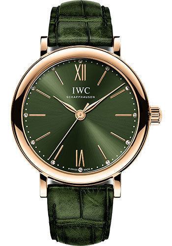 iwc-portofino-automatic-34-18k-5n-gold-case-green-dial-green-alligator-leather-strap-iw357409