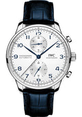 iwc-portugieser-chronograph-watch-41-0-mm-stainless-steel-case-silver-dial-blue-alligator-strap-iw371605