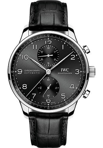 iwc-portugieser-chronograph-watch-41-0-mm-stainless-steel-case-black-dial-black-alligator-strap-iw371609
