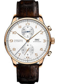 iwc-portugieser-chronograph-watch-41-0-mm-5n-gold-case-silver-dial-dark-brown-alligator-strap-iw371611