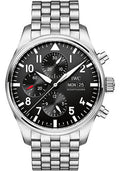 iwc-pilots-watch-chronograph-43-mm-stainless-steel-case-black-dial-steel-bracelet-iw377710
