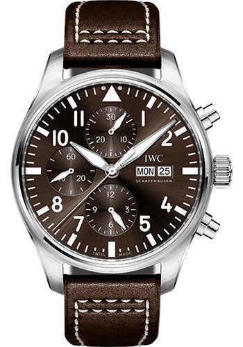 iwc-pilots-watch-chronograph-edition-antoine-de-saint-exupery-43-0-mm-stainless-steel-case-brown-dial-brown-calfskin-strap-iw377713