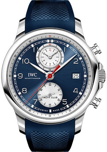iwc-portugieser-yacht-club-chronograph-watch-43-5-mm-stainless-steel-case-blue-dial-blue-rubber-strap-iw390507