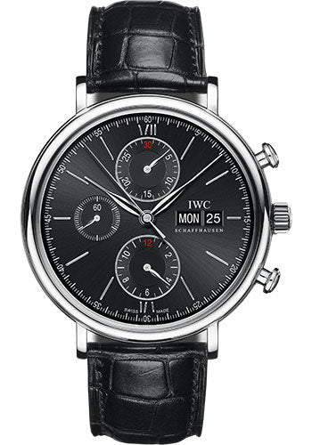 iwc-portofino-chronograph-watch-42-0-mm-stainless-steel-case-black-dial-black-alligator-strap-iw391029