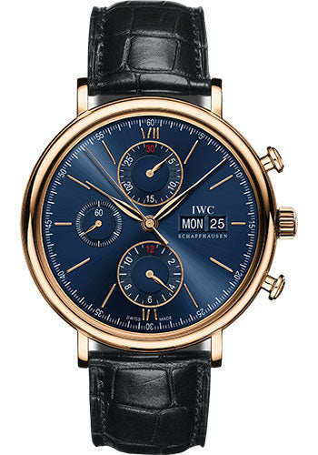 iwc-portofino-chronograph-watch-42-0-mm-5n-gold-case-blue-dial-black-alligator-strap-iw391035