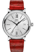 iwc-portofino-midsize-automatic-watch-37-mm-stainless-steel-case-silver-dial-red-alligator-strap-iw458109