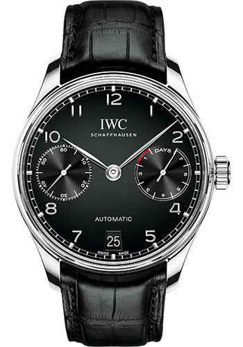 iwc-portugieser-automatic-watch-42-3-mm-stainless-steel-case-black-dial-black-alligator-strap-iw500703