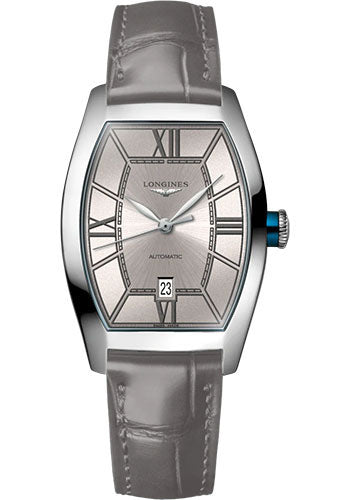 longines-evidenza-automatic-watch-26-00-x-30-6-mm-steel-case-champagne-roman-dial-grey-strap-l2-142-4-66-2
