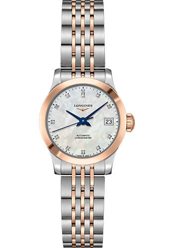 longines-record-collection-watch-26-mm-steel-and-18k-pink-gold-cap-200-case-white-mother-of-pearl-diamond-dial-bracelet-l2-320-5-87-7
