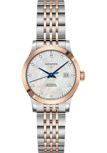 longines-record-collection-watch-30-mm-steel-and-18k-pink-gold-cap-200-case-white-mother-of-pearl-diamond-dial-bracelet-l2-321-5-87-7