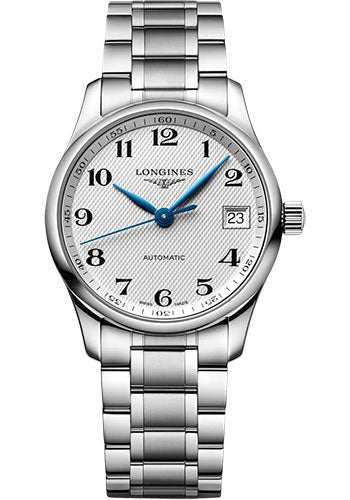 longines-master-collection-automatic-watch-34-mm-steel-case-silver-barleycorn-arabic-dial-bracelet-l2-357-4-78-6
