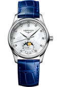 longines-master-collection-moon-phase-automatic-watch-34-mm-steel-case-white-mother-of-pearl-diamond-dial-blue-alligator-strap-l2-409-4-87-0