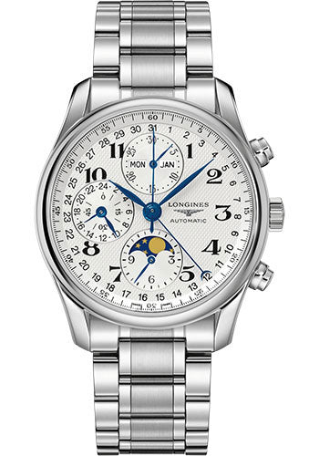 longines-master-collection-moon-phase-chronograph-small-seconds-watch-40-mm-steel-case-silver-barleycorn-arabic-dial-bracelet-l2-673-4-78-6
