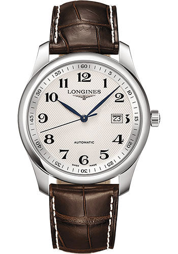 longines-master-collection-watch-40-mm-steel-case-silver-barleycorn-arabic-dial-brown-alligator-strap-l2-793-4-78-3