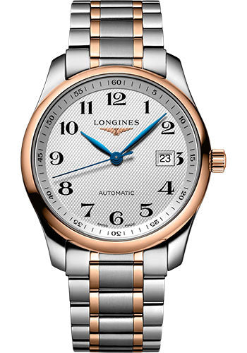 longines-master-collection-automatic-watch-40-mm-steel-and-pink-gold-case-silver-barleycorn-arabic-dial-steel-and-pink-gold-cap-200-bracelet-l2-793-5-79-7
