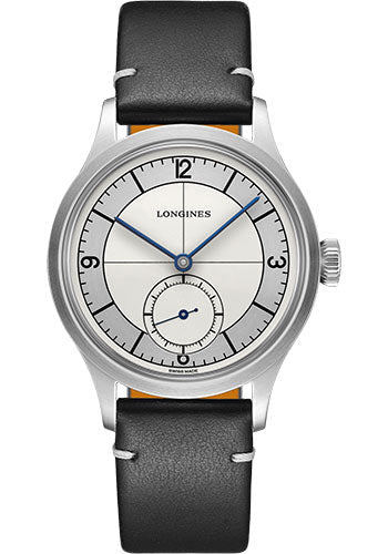 longines-heritage-classic-small-seconds-watch-38-5-mm-steel-case-silver-arabic-dial-black-leather-strap-l2-828-4-73-0