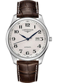 longines-master-collection-watch-42-mm-steel-case-silver-barleycorn-arabic-dial-brown-alligator-strap-l2-893-4-78-3