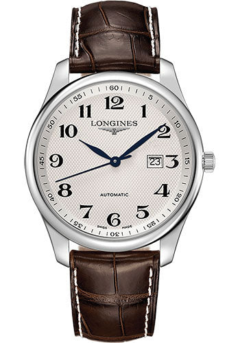 longines-master-collection-watch-42-mm-steel-case-silver-barleycorn-arabic-dial-brown-alligator-strap-l2-893-4-78-3