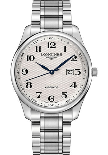 longines-master-collection-watch-42-mm-steel-case-silver-barleycorn-arabic-dial-bracelet-l2-893-4-78-6