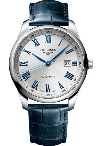 longines-master-collection-automatic-watch-42-mm-steel-case-silver-roman-dial-blue-alligator-strap-l2-893-4-79-2