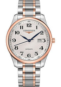 longines-master-collection-watch-42-mm-steel-and-pink-gold-cap-200-case-silver-barleycorn-arabic-dial-bracelet-l2-893-5-79-7