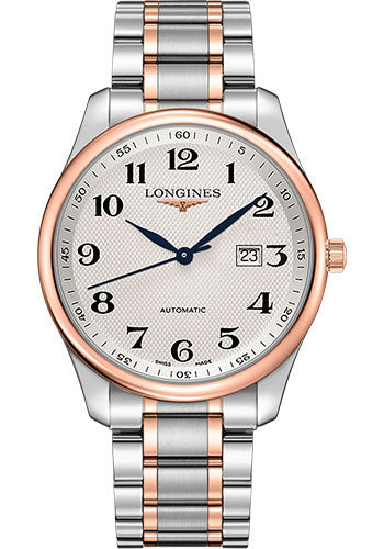 longines-master-collection-watch-42-mm-steel-and-pink-gold-cap-200-case-silver-barleycorn-arabic-dial-bracelet-l2-893-5-79-7