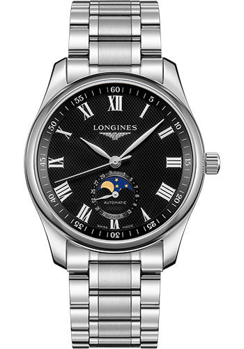 longines-master-collection-moon-phase-watch-40-mm-steel-case-black-barleycorn-roman-dial-bracelet-l2-909-4-51-6