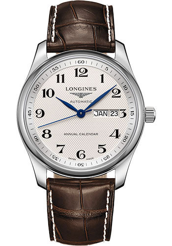 longines-master-collection-annual-calendar-watch-40-mm-steel-case-silver-barleycorn-arabic-dial-brown-alligator-strap-l2-910-4-78-3