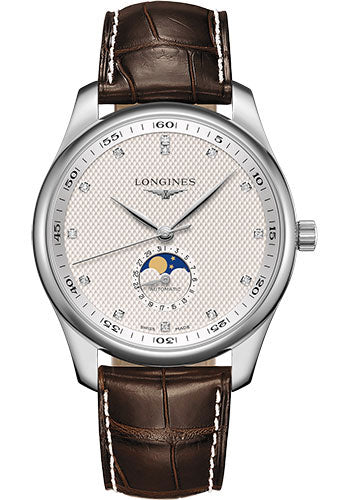 longines-master-collection-moon-phase-watch-42-mm-steel-case-silver-barleycorn-diamond-dial-brown-alligator-strap-l2-919-4-77-3