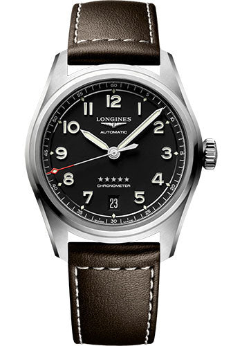 longines-spirit-automatic-watch-37-mm-steel-case-black-arabic-dial-brown-leather-strap-l3-410-4-53-0