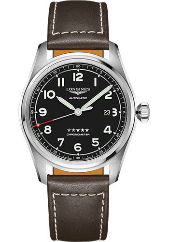 longines-spirit-automatic-watch-42-mm-steel-case-black-arabic-dial-brown-leather-strap-l3-811-4-53-0