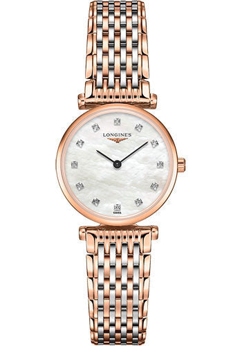 longines-la-grande-classique-de-longines-quartz-watch-24-mm-red-pvd-case-white-mother-of-pearl-diamond-dial-steel-and-red-pvd-bracelet-l4-209-1-97-7