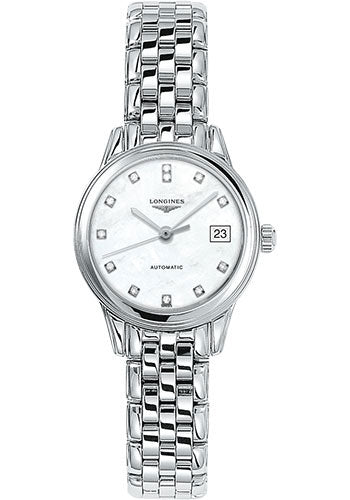 longines-flagship-watch-26-mm-steel-case-white-mother-of-pearl-diamond-dial-bracelet-l4-274-4-87-6