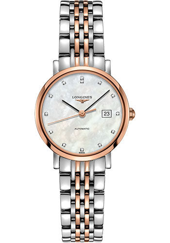 longines-elegant-collection-watch-29-mm-steel-and-18k-pink-gold-cap-200-case-white-mother-of-pearl-diamond-dial-bracelet-l4-310-5-87-7