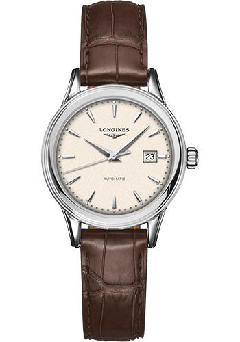 longines-flagship-automatic-watch-30-mm-steel-case-beige-dial-brown-strap-l4-374-4-79-2