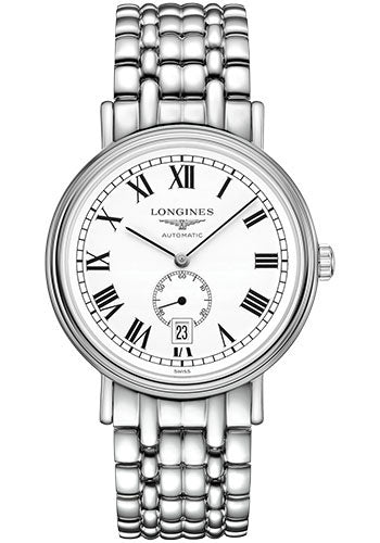 longines-przsence-small-seconds-automatic-watch-40-mm-steel-case-white-roman-dial-bracelet-l4-905-4-11-6