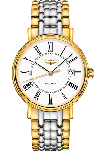 longines-przsence-automatic-watch-40-mm-steel-and-yellow-pvd-case-white-roman-dial-bracelet-l4-922-2-11-7
