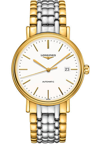 longines-przsence-automatic-watch-40-mm-steel-and-yellow-pvd-case-white-dial-bracelet-l4-922-2-12-7