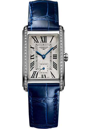 longines-dolcevita-small-seconds-quartz-watch-23-30-x-37-mm-steel-diamond-case-silver-flinquz-roman-dial-blue-strap-l5-512-0-71-7