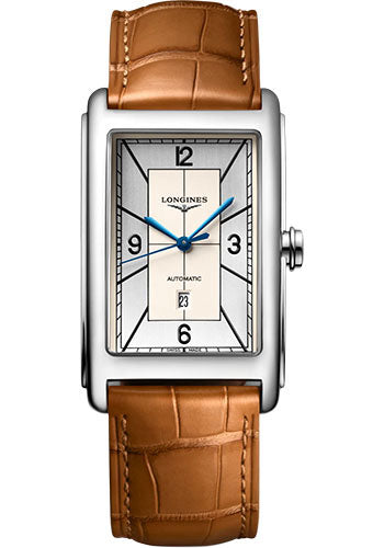 longines-dolcevita-automatic-watch-28-20-x-47-mm-steel-case-silver-arabic-dial-beige-strap-l5-767-4-73-3