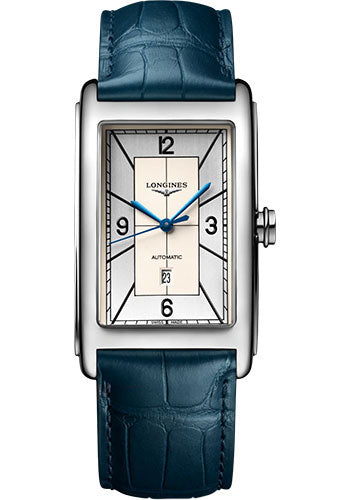 longines-dolcevita-automatic-watch-28-20-x-47-mm-steel-case-silver-arabic-dial-blue-strap-l5-767-4-73-9