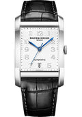 baume-mercier-hampton-automatic-watch-date-display-47-x-31-mm-steel-case-off-white-dial-black-alligator-strap