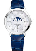 baume-mercier-classima-quartz-watch-moon-phase-diamond-set-36-mm-steel-case-diamond-mother-of-pearl-dial-glossy-blue-alligator-strap