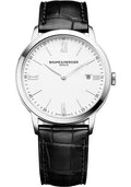 baume-mercier-classima-quartz-watch-date-display-40-mm-steel-case-white-dial-black-calfskin-strap