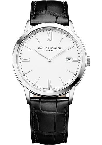baume-mercier-classima-quartz-watch-date-display-40-mm-steel-case-white-dial-black-calfskin-strap