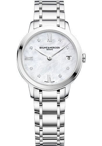 baume-mercier-classima-quartz-watch-date-display-diamond-set-31mm-steel-case-diamond-white-mother-of-pearl-dial-steel-bracelet